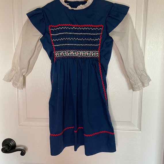 Vintage Polly Finders Smocked Flower Dress - image 1