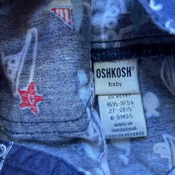 Vintage Oshkosh Sailboat Short Overalls - image 3