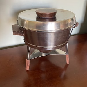 Vintage Stelton Stainless Steel Fondue Pot Chafing Dish Denmark