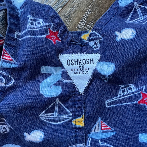 Vintage Oshkosh Sailboat Short Overalls - image 5