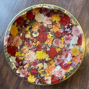 Vintage Daher Decorated Ware Floral Bowl