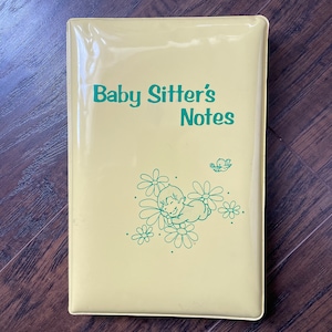 Vintage 1973 Babysitters Notes Book