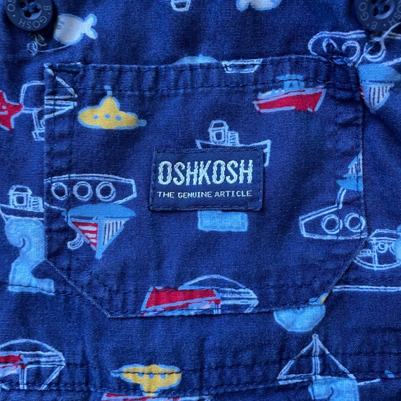 Vintage Oshkosh Sailboat Short Overalls - image 2