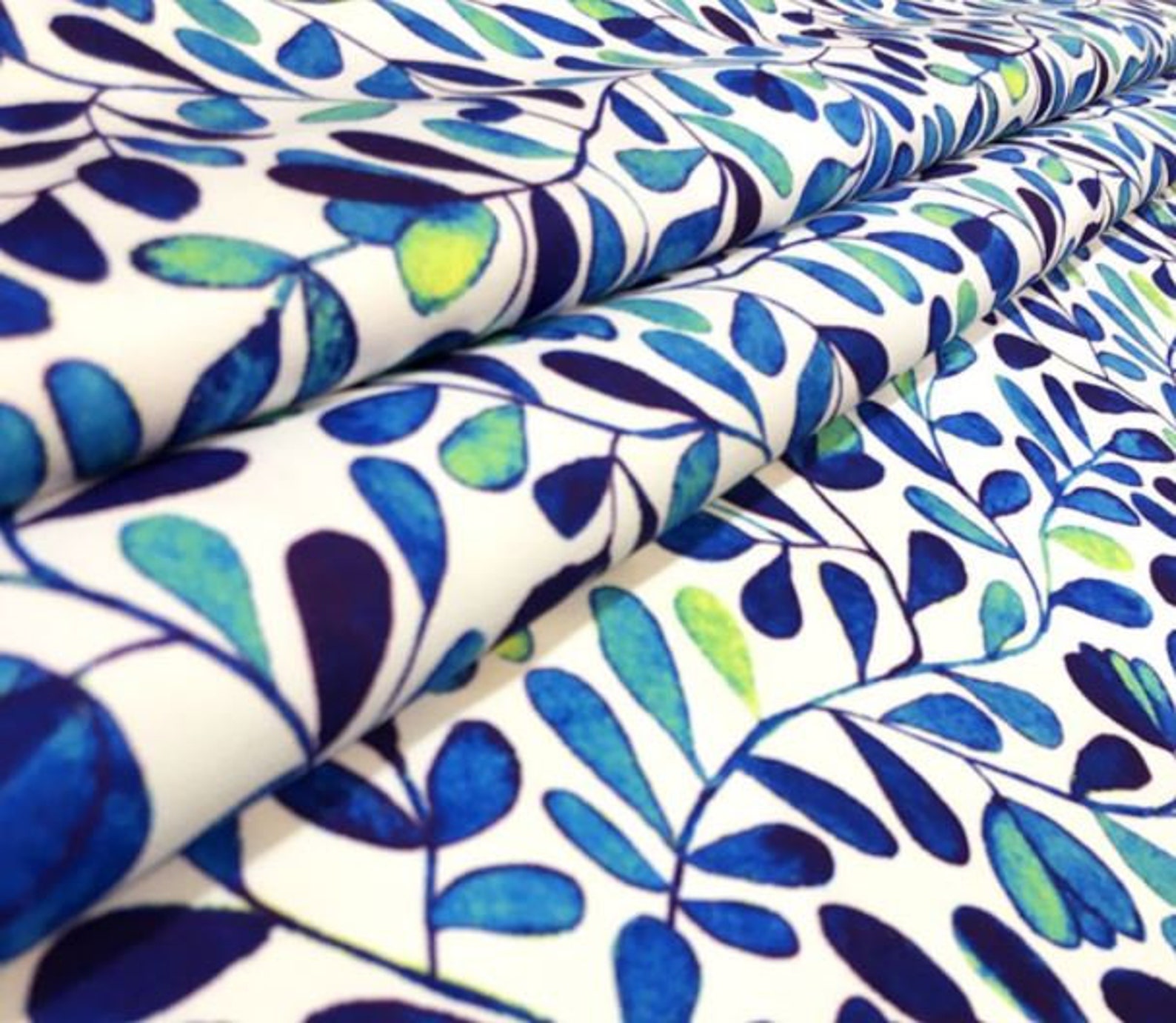 Blue Upholstery Fabric Blue White Canvas Pillow Fabric Etsy
