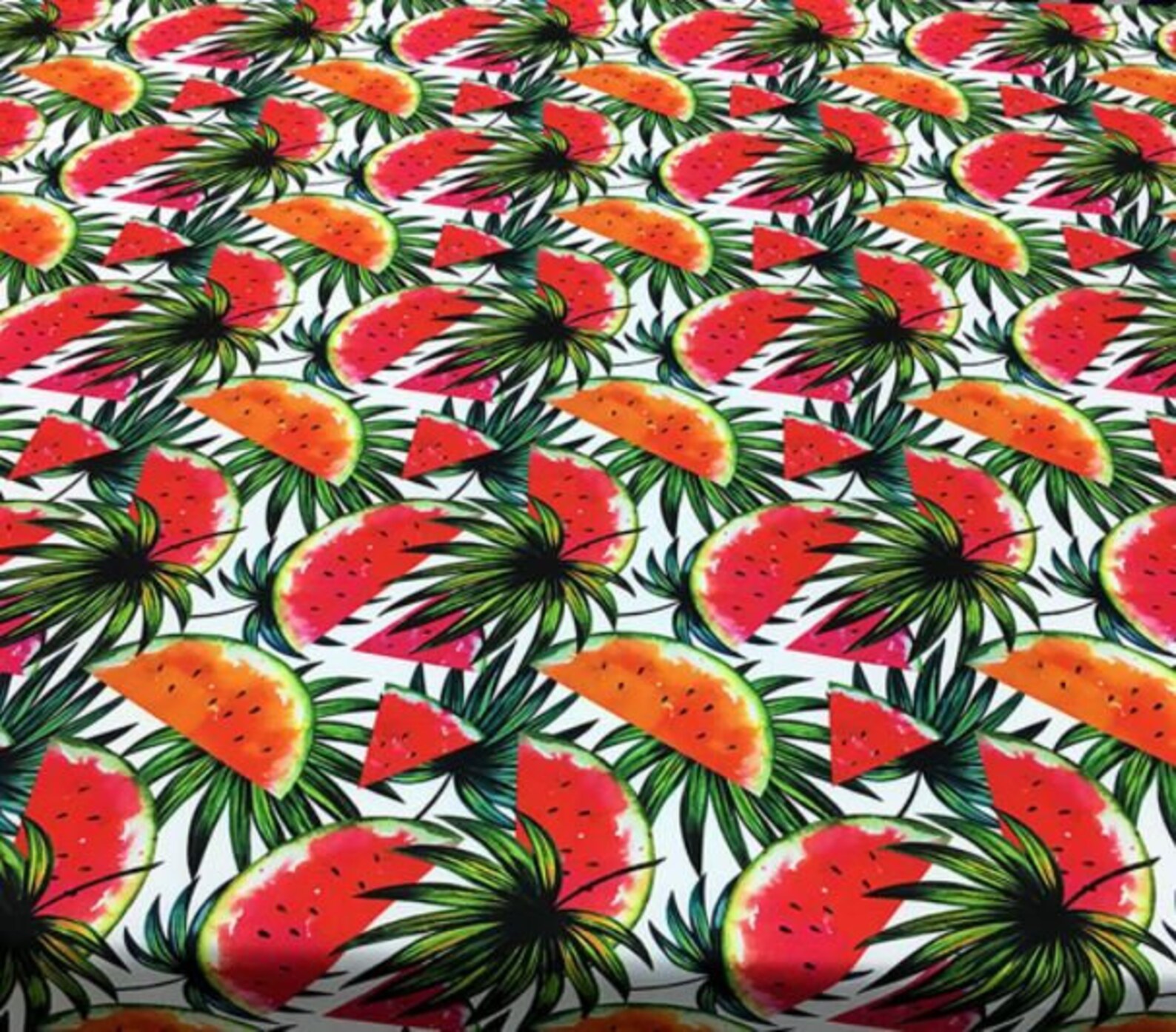Watermelon Canvas Fabric Outdoor Fabric by the Yard Etsy