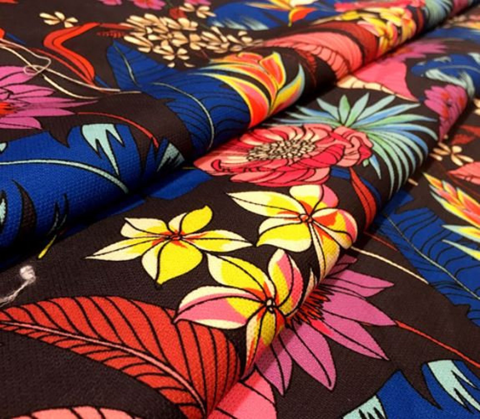 Tropical Upholstery Fabric Canvas Fabric Pillow Fabric Etsy