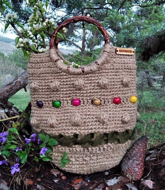 Crochet hemp bag pattern Clearance