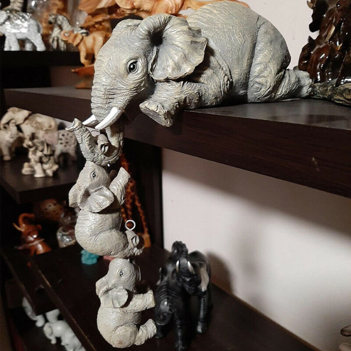 Elephant Sitter Hand Figurines Hanging DIY Elephant Ornament Etsy