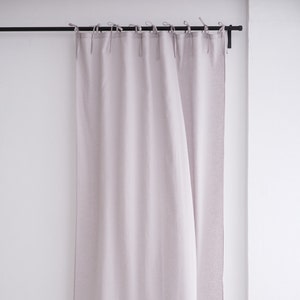 LINEN CURTAIN - Curtain Panel with Ties - Custom Linen Drapes - Room Decor Curtain - Window Drapes -  Curtain For Home