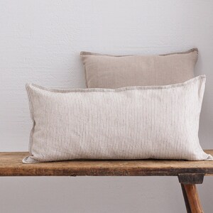 LINEN PILLOW COVER - Square Pillow Cover - Softened Pillow Case - Zipper Pillow Case - Stylish Pillow  Cover - Organic Pillow Case