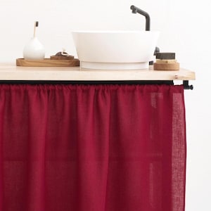 Linen Cafe Curtain Panel: Semi Sheer Rod Pocket, Light Filtering