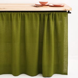 Linen Cafe Curtains: Semi Sheer Rod Pocket Bathroom Drapery