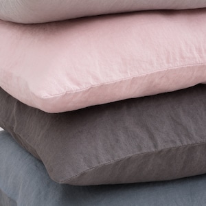 Linen Pillow Cover, Linen Pillowcase, Linen Cushion Cover, Linen Throw Pillow, Soft Linen Bed Pillow, Washed Linen Pillowcase