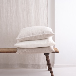 Linen Pillow Cover, Linen Pillowcase, Linen Cushion Cover, Linen Throw Pillow, Soft Linen Bed Pillow