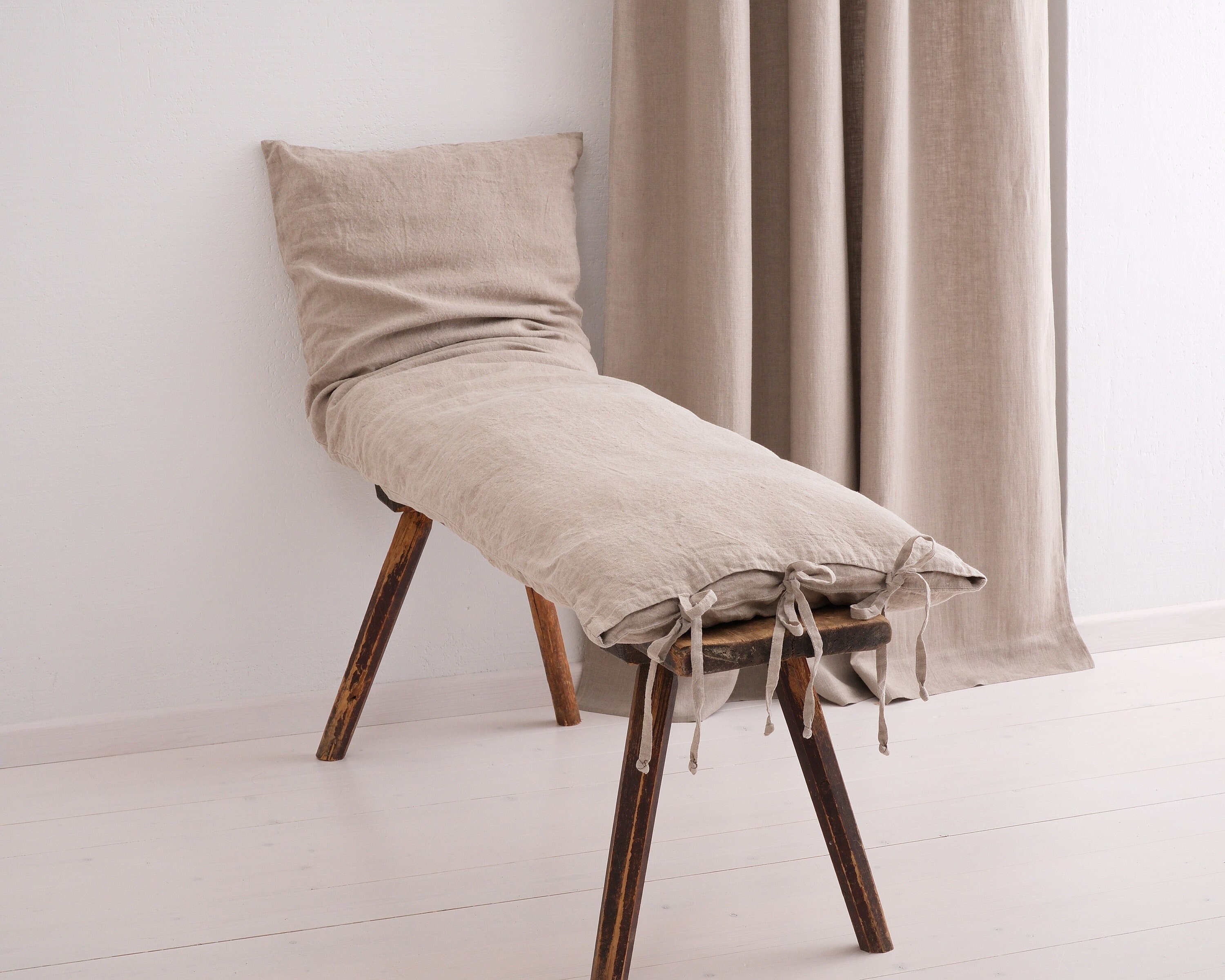 Linen Body Pillow Case Body Pillow Body Pillow With Ties Etsy