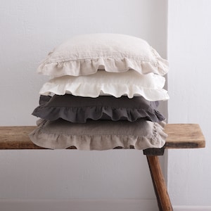 Linen Pillow Cover, Linen Pillowcase, Linen Cushion Cover, Linen Throw Pillow, Soft Linen Pillow, Washed Linen Pillowcase