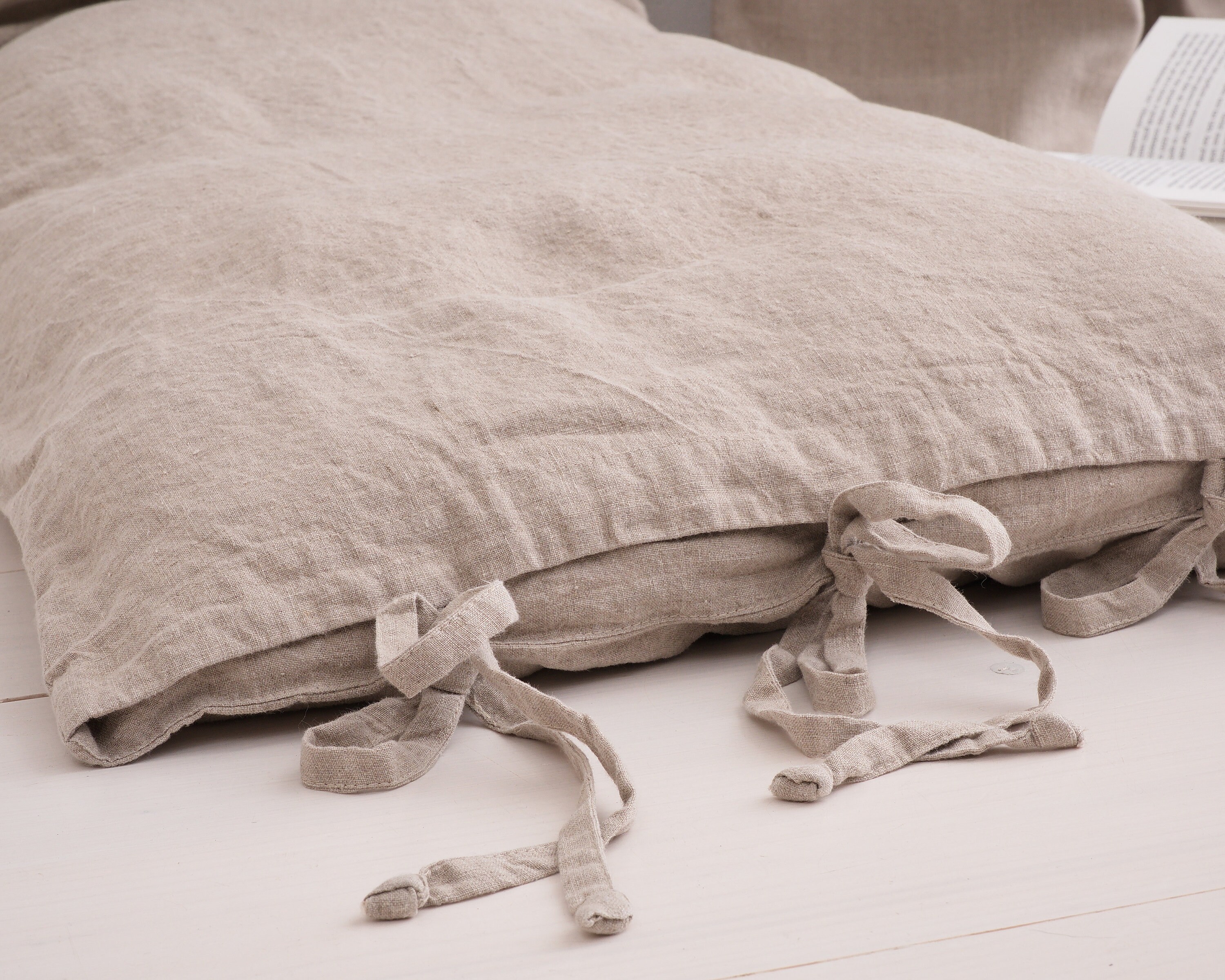 Linen Body Pillow Case Body Pillow Body Pillow With Ties Etsy