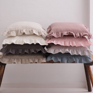 Linen Pillow Cover, Linen Pillowcase, Linen Cushion Cover, Linen Throw Pillow, Soft Linen Pillow, Washed Linen Pillowcase