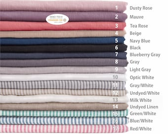 Linen Fabric Samples: Softened European Flax Swatches