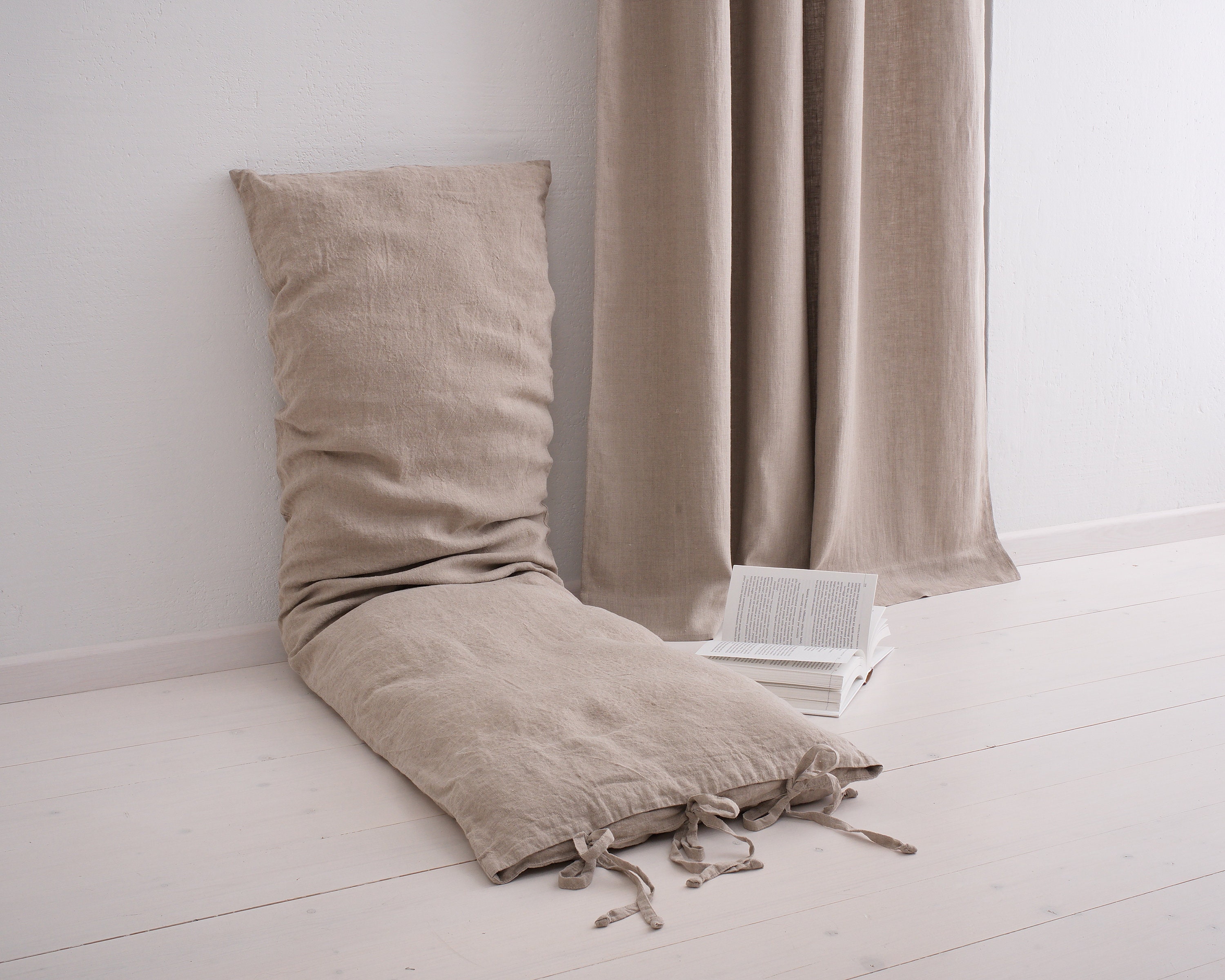 Linen Body Pillow Case Body Pillow Body Pillow With Ties Etsy