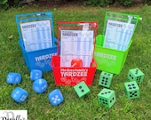 Personalized Yardzee Yard Lawn Game - Mix and Match Colors - Two Dice Styles Available