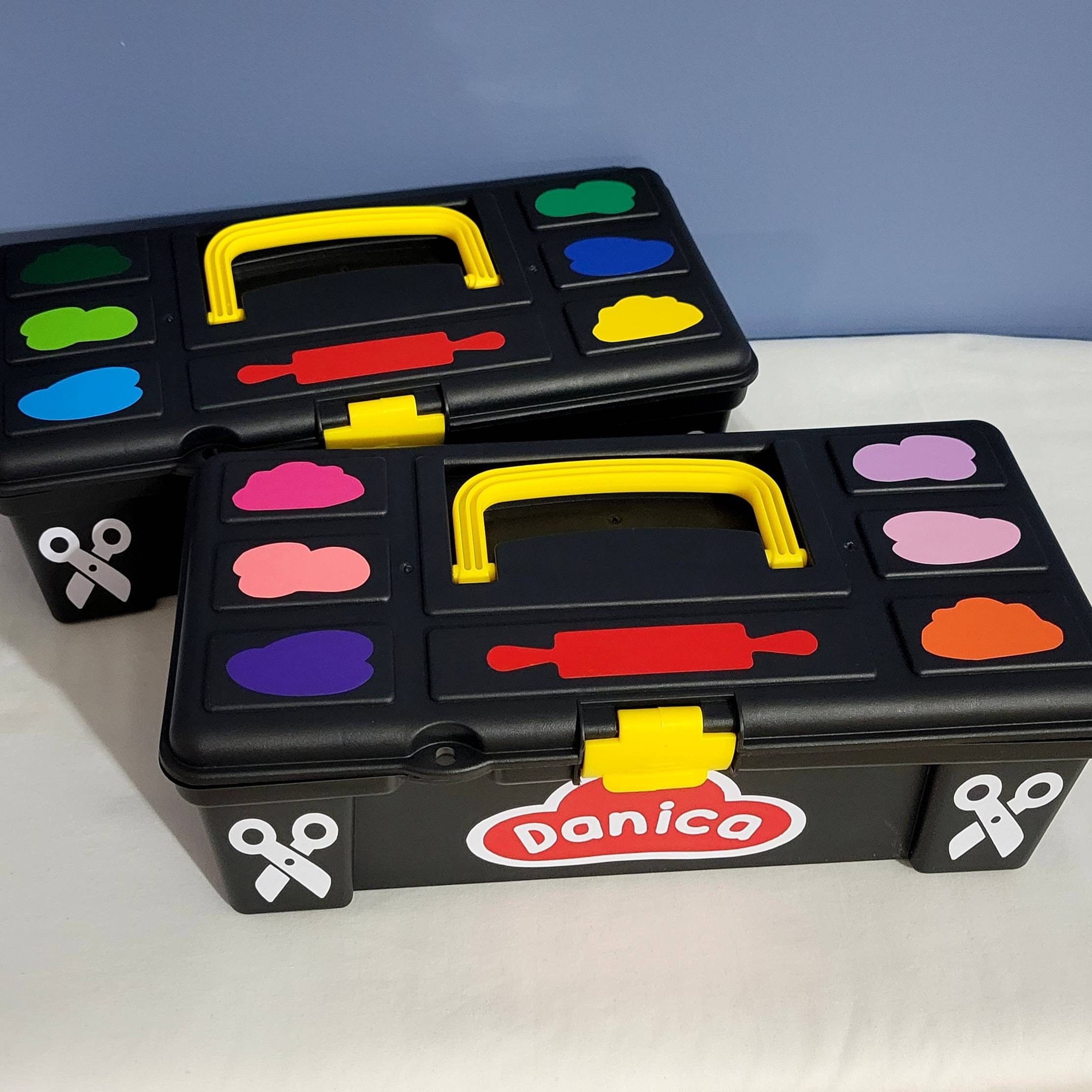 Personalized Play-doh Inspired Tool Box Storage/bin/container/case Travel 