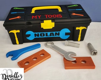 Personalized Toy Tool Box Storage/Bin/Container/Case