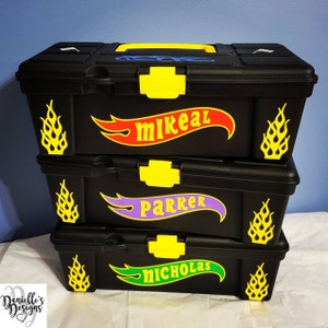 Personalized Hot Wheels Inspired Toy Car Storage Travel Box/Bin/Container/Case