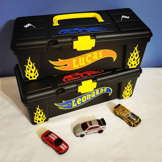Personalized Hot Wheels Inspired Toy Car Storage Travel  Box/bin/container/case 