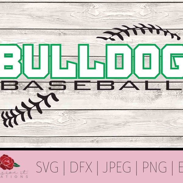 Bulldog Baseball SVG, Bulldogs SVG, Baseball SVG, Cricut Svg, Dxf, Png, Eps