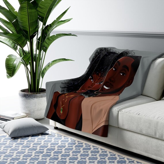 Couple Picture Blanket Black Couple Blanket Sofa Throw Blanket