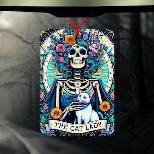 Der Katzen Liebhaber Tarot Karte Auto Lufterfrischer - Auto Zubehör - Katzen Geschenke für Katzen Liebhaber - Verrückte Katzen Person - Tarot Karten