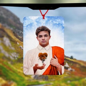 Lando Norris Inspired Car Air Freshener - Saint Lando - Car Accessories - Formula 1 - F1 Fan - Gifts for Him - Gifts for Her - Birthday Gift