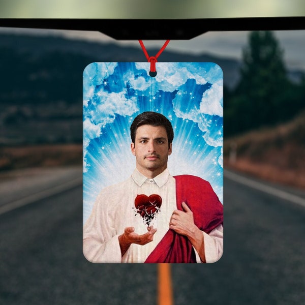 Saint Carlos Sainz Air Freshener - Car Air Freshener - Car Accessories - Formula 1 - F1 Fan - Gifts for Him - Gifts for Her