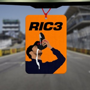 Daniel Ricciardo Inspired Air Freshener - Car Air Freshener - Car Accessories - Formula 1 - F1 Fan - Gifts for Him - Gifts for Her