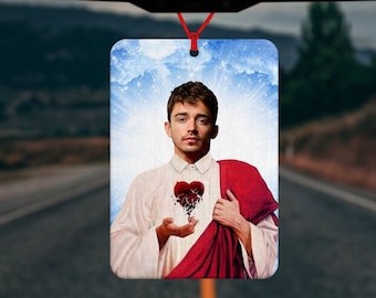 Saint Charles Leclerc luchtverfrisser - auto luchtverfrisser - autoaccessoire - Formule 1 - Ferrari F1 - cadeaus voor hem - cadeaus voor haar