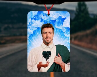 Saint Fernando Alonso Air Freshener - Car Air Freshener - Car Accessory - Formula 1 - Gifts for Him - Gifts for Her - Birthday Present Idea