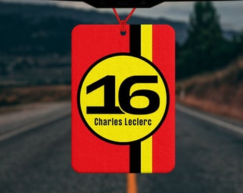 Charles Leclerc #16 2023 - Auto Luchtverfrisser - Autoaccessoire - Formule 1 - Ferrari F1 - Verjaardagscadeau - Cadeau voor hem - Cadeau voor haar