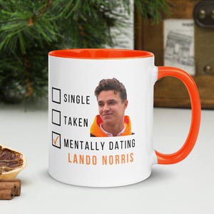 Mentally Dating Lando Norris Mug (Inspired) - Lando Norris Fan - McLaren fan -  gift for her - Racing - gift for him - Birthday Gift Idea