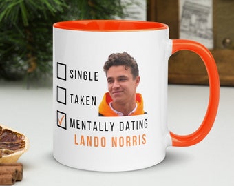 Mentaal dateren Lando Norris mok (geïnspireerd) - Lando Norris Fan - McLaren fan - cadeau voor haar - Kerstcadeau idee - cadeau voor hem - F1 Fan