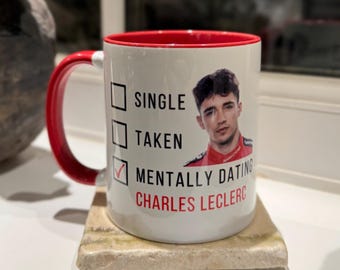 Mentally Dating Charles Leclerc - Lights Out Go Go Go - Leclerc Fan - Ferrari Fan - Gift for Her / Him - Secret Santa - Christmas Gift - F1