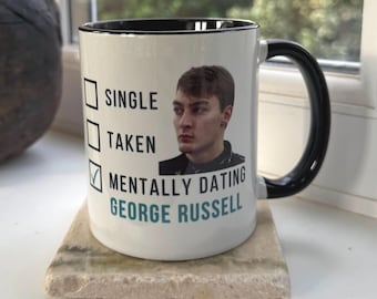 Mentally Dating George Russell Mug - Mercedes F1 Fan - Formula One -  Gift for Her - Gift for Him - Mentally Dating - F1 Fan