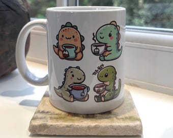 Tazza Tea-Rex Dinosaur – Divertente regalo per l'ufficio con meme, capacità 325 ml (11 oz)
