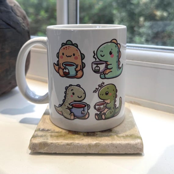 Tea-Rex Dinosaur Mug – Funny Meme Office Gift, 11oz Capacity