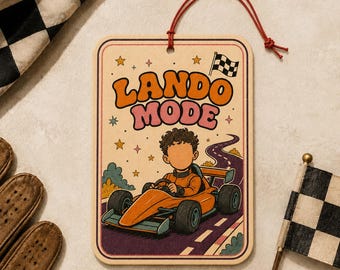 Lando Norris F1 Air Freshener | Retro Racing Tarot Card (10 x 7 cm)