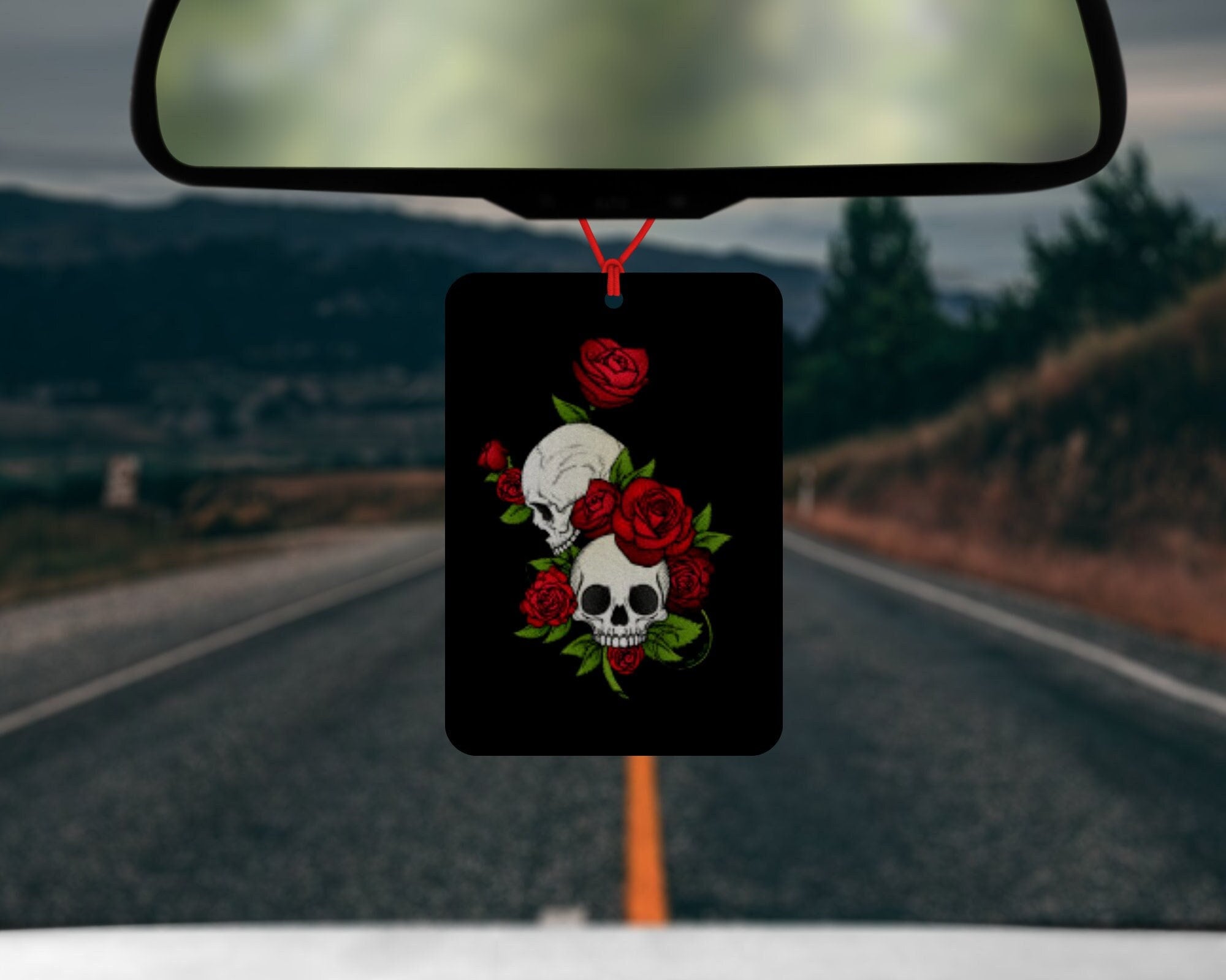 Skull & Rose Car Air Freshener Tattoo Art Flower Art Accessoires