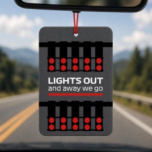 Lights Out Formula One Race Day Air Freshener - Car Air Freshener - Car Accessories - Formula 1 - Christmas Gift - Motor Racing - Go go go