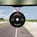 Black Barbell Weight Car Air Freshener - Car Accessory - Gym Goer - Gym Lover - Fun Gym Gift - Weightlifter - Gift for Him - Gift for Her product logo
