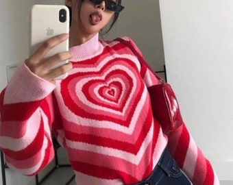 heart knit sweater