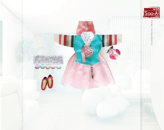 Girl Dolbok, Girl Hanbok, 1 year old Hanbok, 여아 돌복, Boy, Korean, 남아돌복, 돌박이, 돌, 한복